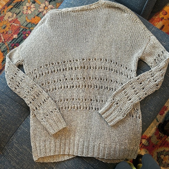 Vince knitted by hand cardigan grey Sz M - Picture 4 of 6